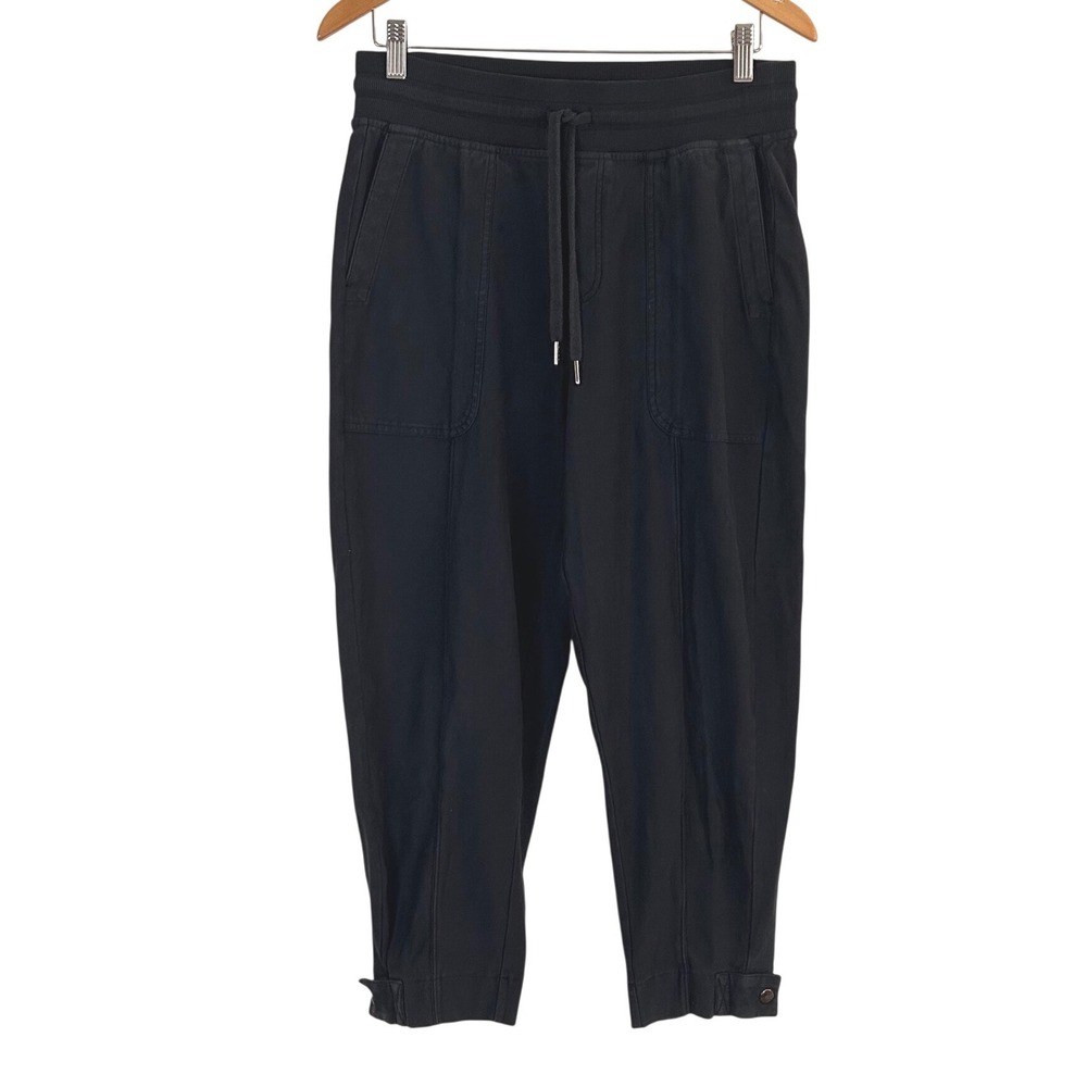 Athleta‎ Farallon Weekender Pant Black Cropped Jogger Cotton Spandex S Gorpcore